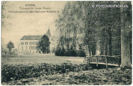 ansichtkaart: Doorn, Tuingezicht huize Doorn. Verblijfplaats Wilhelm II
