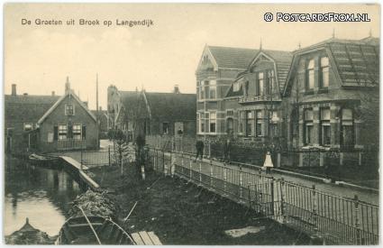 ansichtkaart: Broek op Langedijk, De Groeten uit