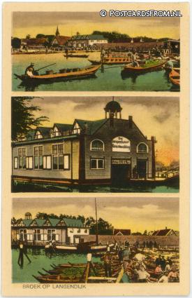 ansichtkaart: Broek op Langedijk, De Langendijker Groentenveiling