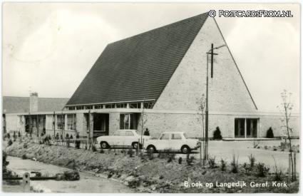 ansichtkaart: Broek op Langedijk, Geref. Kerk