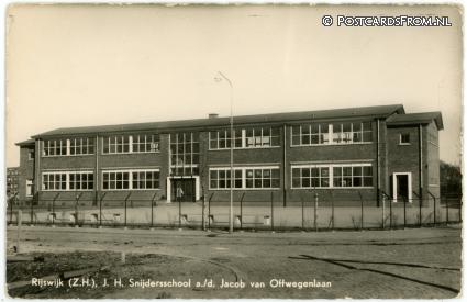 ansichtkaart: Rijswijk ZH, J.H. Snijdersschool a.d. Jacob van Offwegenlaan
