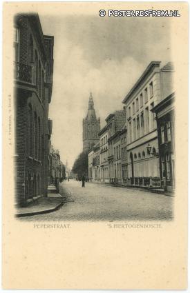 ansichtkaart: 's-Hertogenbosch, Peperstraat
