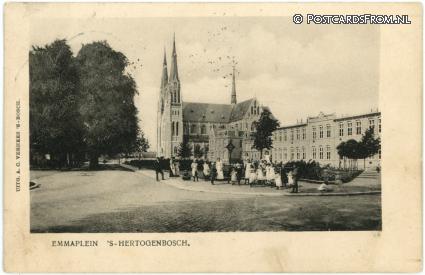 ansichtkaart: 's-Hertogenbosch, Emmaplein