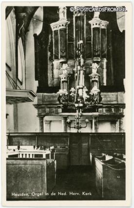 ansichtkaart: Heusden, Orgel in de Ned. Herv. Kerk