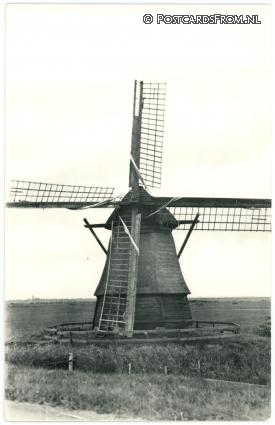 ansichtkaart: Assendelft, Watermolen 'De Waterdief' gesloopt 1926
