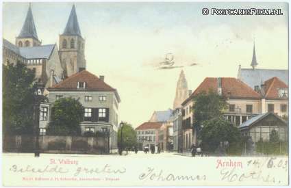 ansichtkaart: Arnhem, St. Walburg