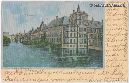 ansichtkaart: 's-Gravenhage, Vijverberg. Zijdenkaart