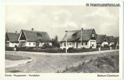 ansichtkaart: Bakkum, Const. Huygensstr. - Vondelstr.