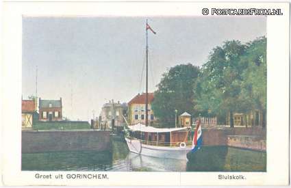ansichtkaart: Gorinchem, Sluiskolk
