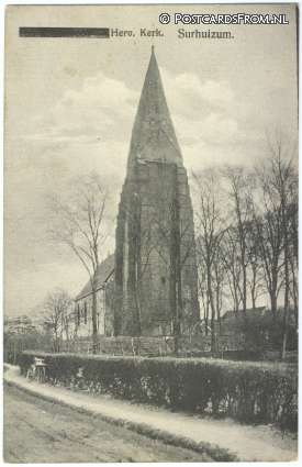 ansichtkaart: Surhuizum, Kerk