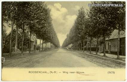 ansichtkaart: Roosendaal, Weg naar Wouw