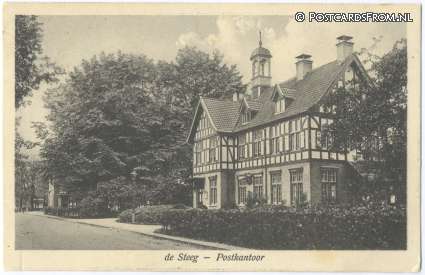 ansichtkaart: De Steeg, Postkantoor