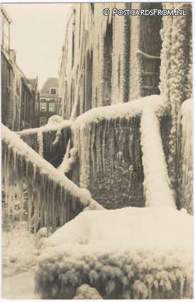ansichtkaart: Leiden, Brand Stadhuis 20 Febr. 1929