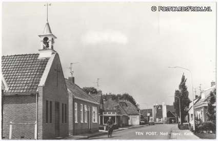 ansichtkaart: Ten Post, Ned. Herv. Kerk