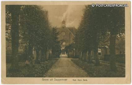 ansichtkaart: Sappemeer, Ned. Herv. Kerk