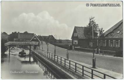 ansichtkaart: Oudkarspel, Dorpsstraat