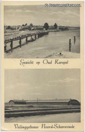 Oudkarspel, Gezicht op - Veilinggebouw Noord-Scharwoude ansichtkaart: Oudkarspel, Gezicht op - Veilinggebouw Noord-Scharwoude