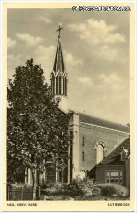 Lutjebroek, Ned. Herv. Kerk ansichtkaart: Lutjebroek, Ned. Herv. Kerk