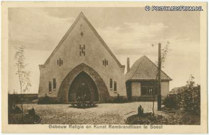 Soest, Gebouw Religie en Kunst Rembrandtlaan ansichtkaart: Soest, Gebouw Religie en Kunst Rembrandtlaan