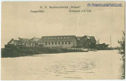 Krimpen aan de Lek, N.V. Machinefabriek 'Bolnes'. Zaagpolder ansichtkaart: Krimpen aan de Lek, N.V. Machinefabriek 'Bolnes'. Zaagpolder