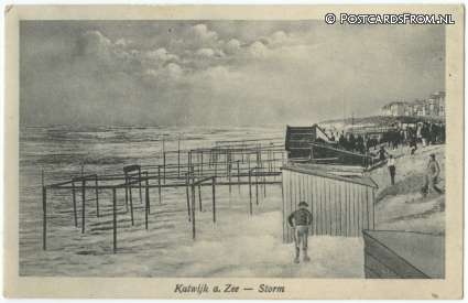 Katwijk aan Zee, Storm ansichtkaart: Katwijk aan Zee, Storm