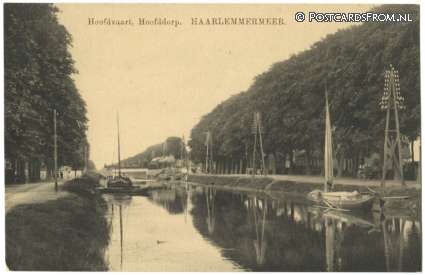 ansichtkaart: Haarlemmermeer, Hoofdvaart. Hoofddorp
