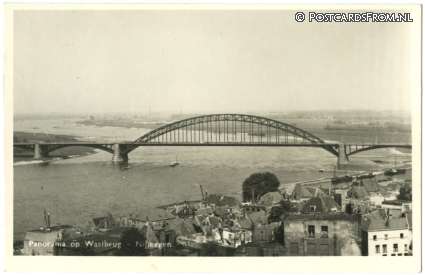 ansichtkaart: Nijmegen, Panorama op Waalbrug