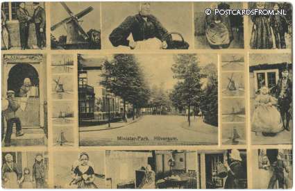 Hilversum, Minister-Park ansichtkaart: Hilversum, Minister-Park