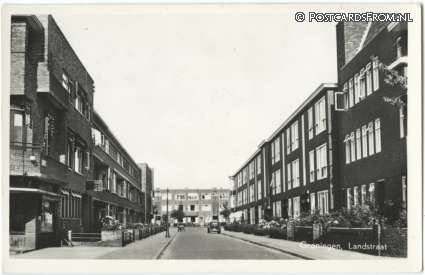ansichtkaart: Groningen, Landstraat