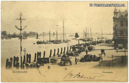 ansichtkaart: Dordrecht, Merwekade