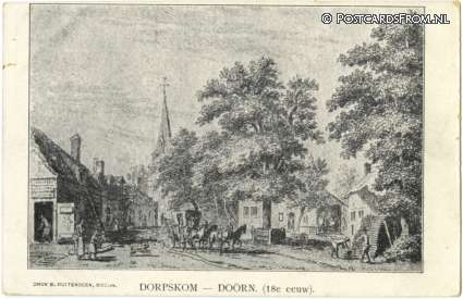 ansichtkaart: Doorn, Dorpskom - 18e eeuw