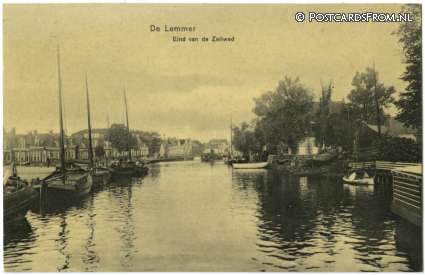 Lemmer, Eind van de Zeilwed ansichtkaart: Lemmer, Eind van de Zeilwed
