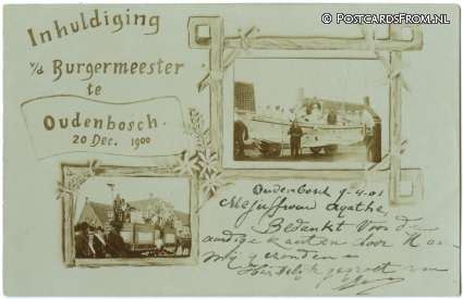 Oudenbosch, Inhuldiging v.d. Burgemeester 20 Dec. 1900 ansichtkaart: Oudenbosch, Inhuldiging v.d. Burgemeester 20 Dec. 1900