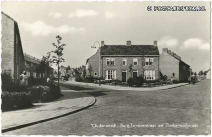 Oudenbosch, Burg. Teyssenstraat en Timberwolfstraat ansichtkaart: Oudenbosch, Burg. Teyssenstraat en Timberwolfstraat