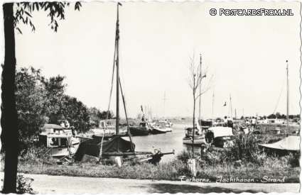 ansichtkaart: Terhorne, Jachthaven - Strand