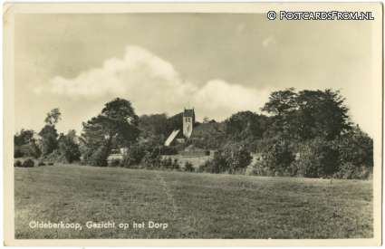 Oldeberkoop, Gezicht op het Dorp ansichtkaart: Oldeberkoop, Gezicht op het Dorp