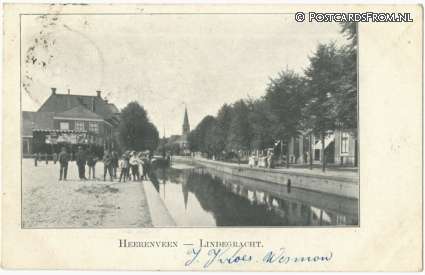 Heerenveen, Lindegracht ansichtkaart: Heerenveen, Lindegracht