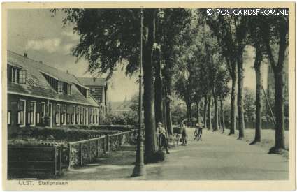 ansichtkaart: IJlst, Stationslaan
