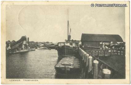 ansichtkaart: Lemmer, Tramhaven