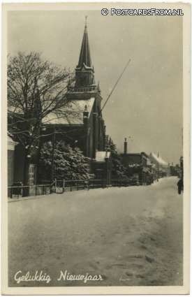 ansichtkaart: --, Friesland. Gelukkig Nieuwjaar