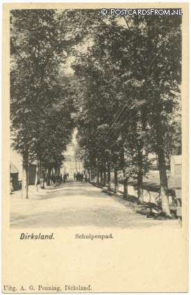 Dirksland, Schulpenpad ansichtkaart: Dirksland, Schulpenpad