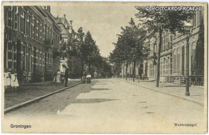 ansichtkaart: Groningen, Westersingel