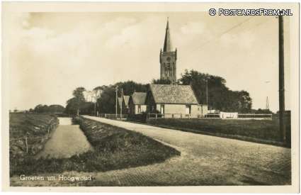 ansichtkaart: Hoogwoud, Groeten uit