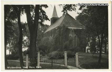 ansichtkaart: Woldendorp, Ned. Herv. Kerk