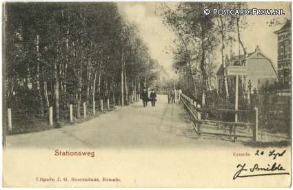 ansichtkaart: Ermelo, Stationsweg