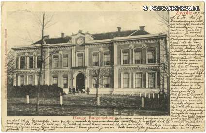 ansichtkaart: Zwolle, Hooge Burgerschool