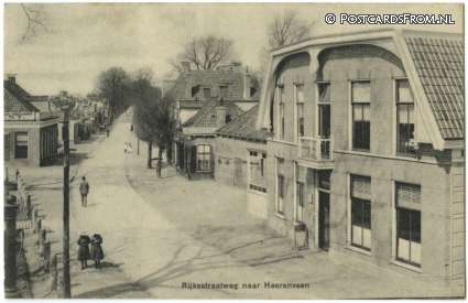 ansichtkaart: Wolvega, Rijksstraatweg naar Heerenveen