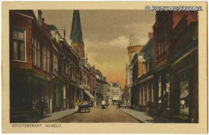 ansichtkaart: Almelo, Grootestraat