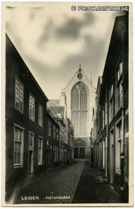 ansichtkaart: Leiden, Pieterskerk