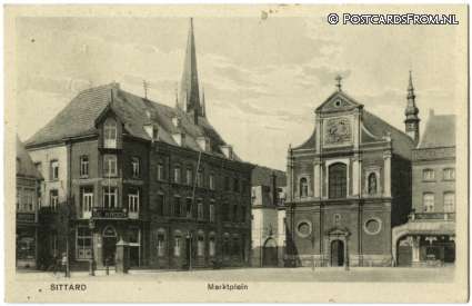 ansichtkaart: Sittard, Marktplein